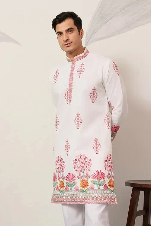 Royal Prince White Kurta Outfit for Mens Wear Collection