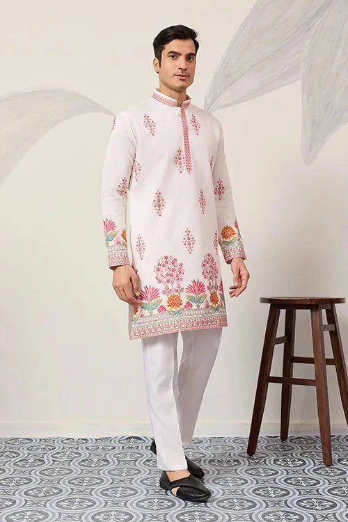 Royal Prince White Kurta Outfit for Mens Wear Collection