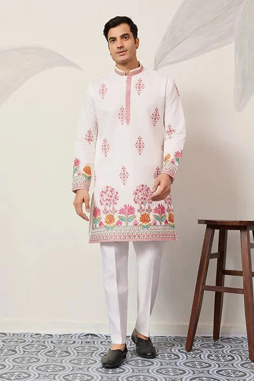 Royal Prince White Kurta Outfit for Mens Wear Collection
