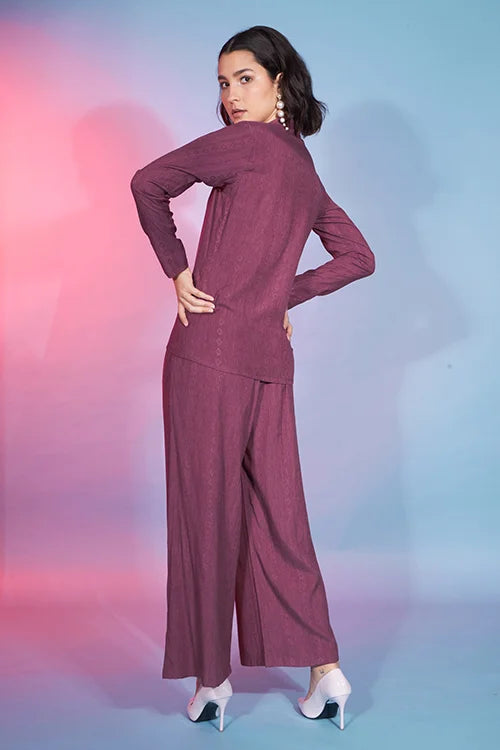 Rust Maroon Exclusive Designer Ready to Wear Co-ords Set Collection