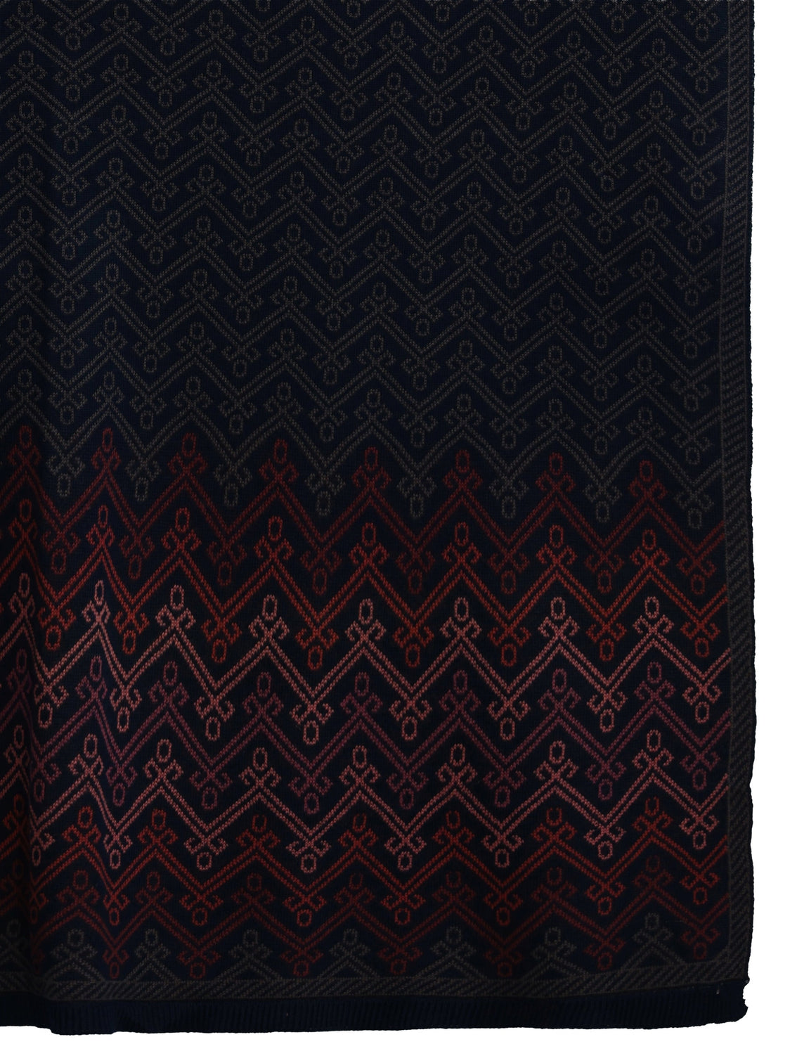 Mameraa Navy Blue Ethnic Embroidered Acrylic Shawl
