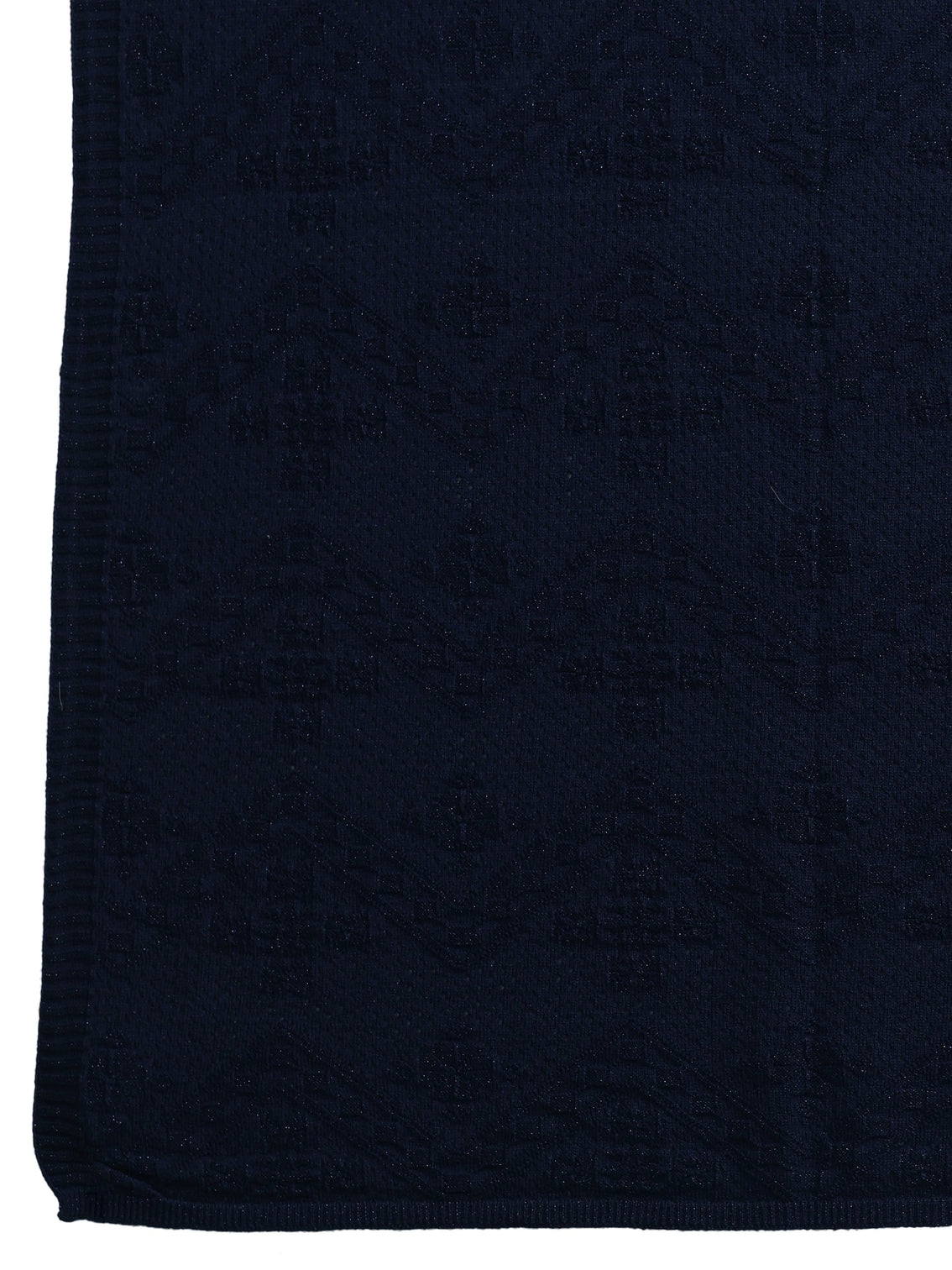 Mameraa Navy Blue Knitted Acrylic Wrap Shawl
