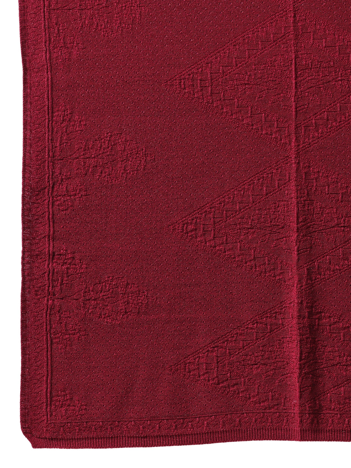 Mameraa Maroon Knitted Acrylic Wrap Shawl