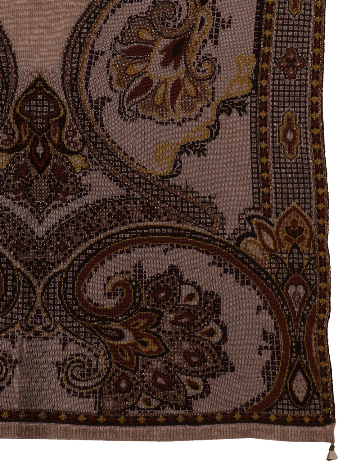 Mameraa Beige Knitted Acrylic Wrap Shawl