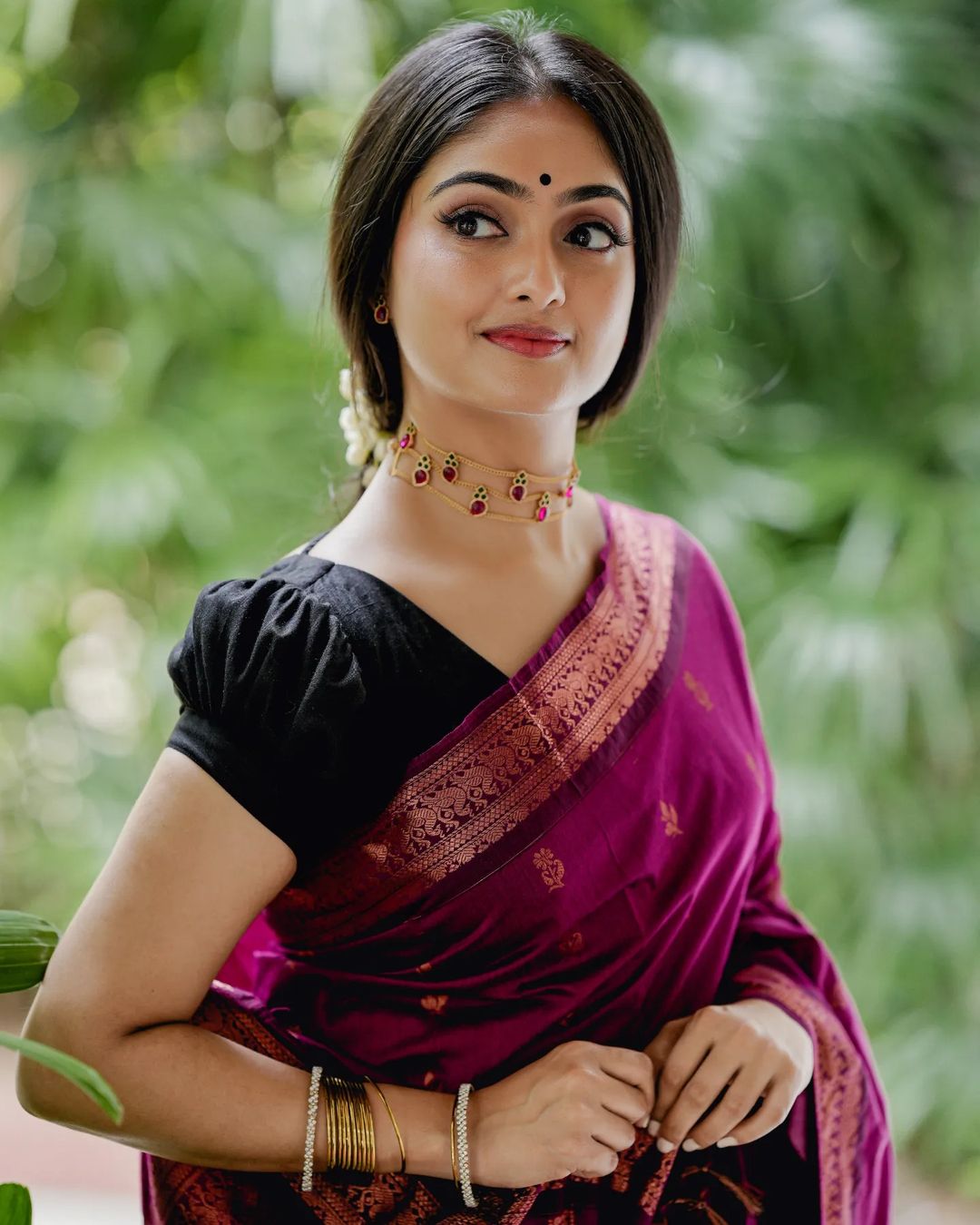 Lovely Purple Soft Silk Saree With Angelic Blouse Piece
