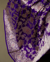 Charming Purple Soft Banarasi Silk Saree With Pretty Blouse Piece