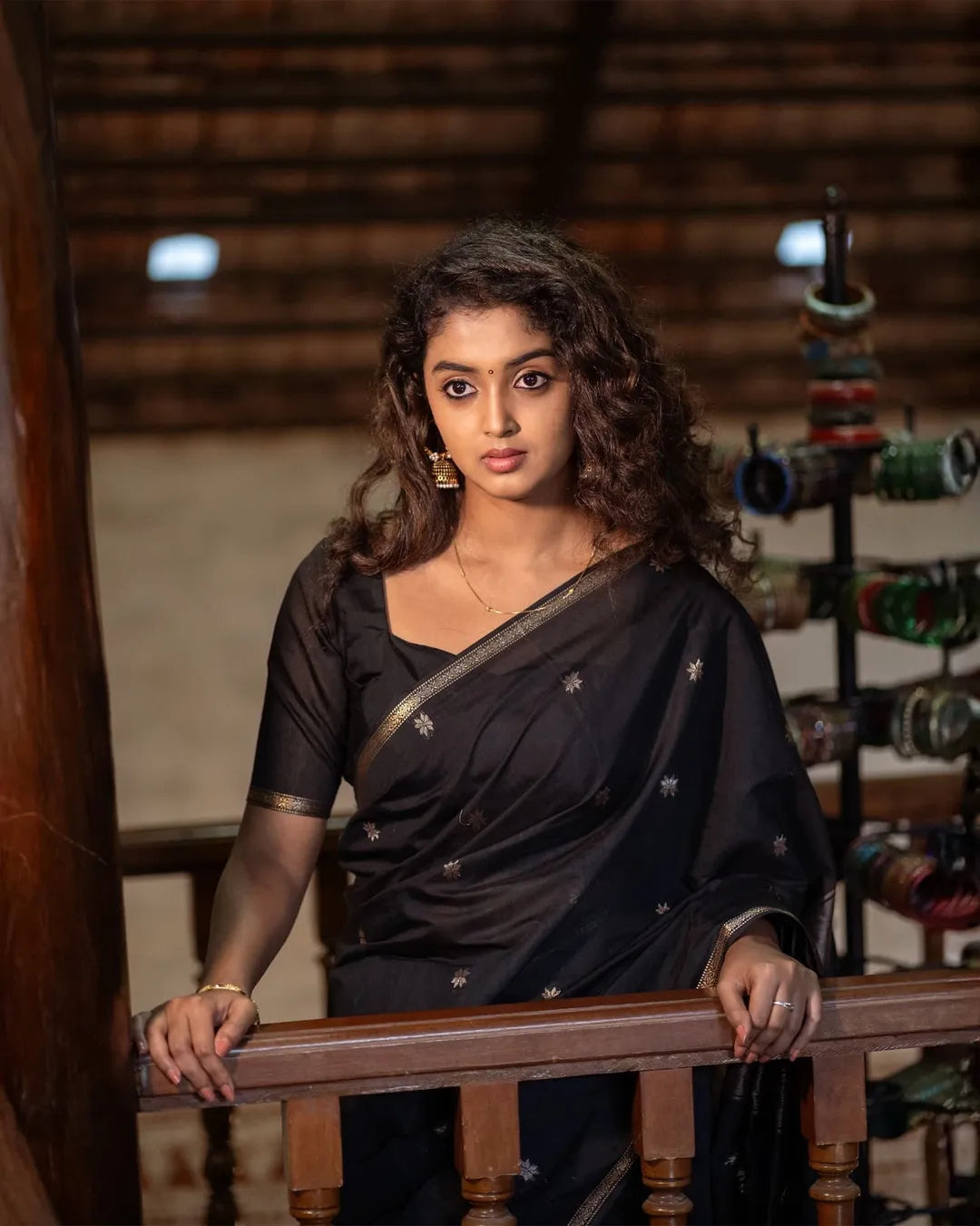 Invaluable Black Cotton Silk Saree With Woebegone Blouse Piece