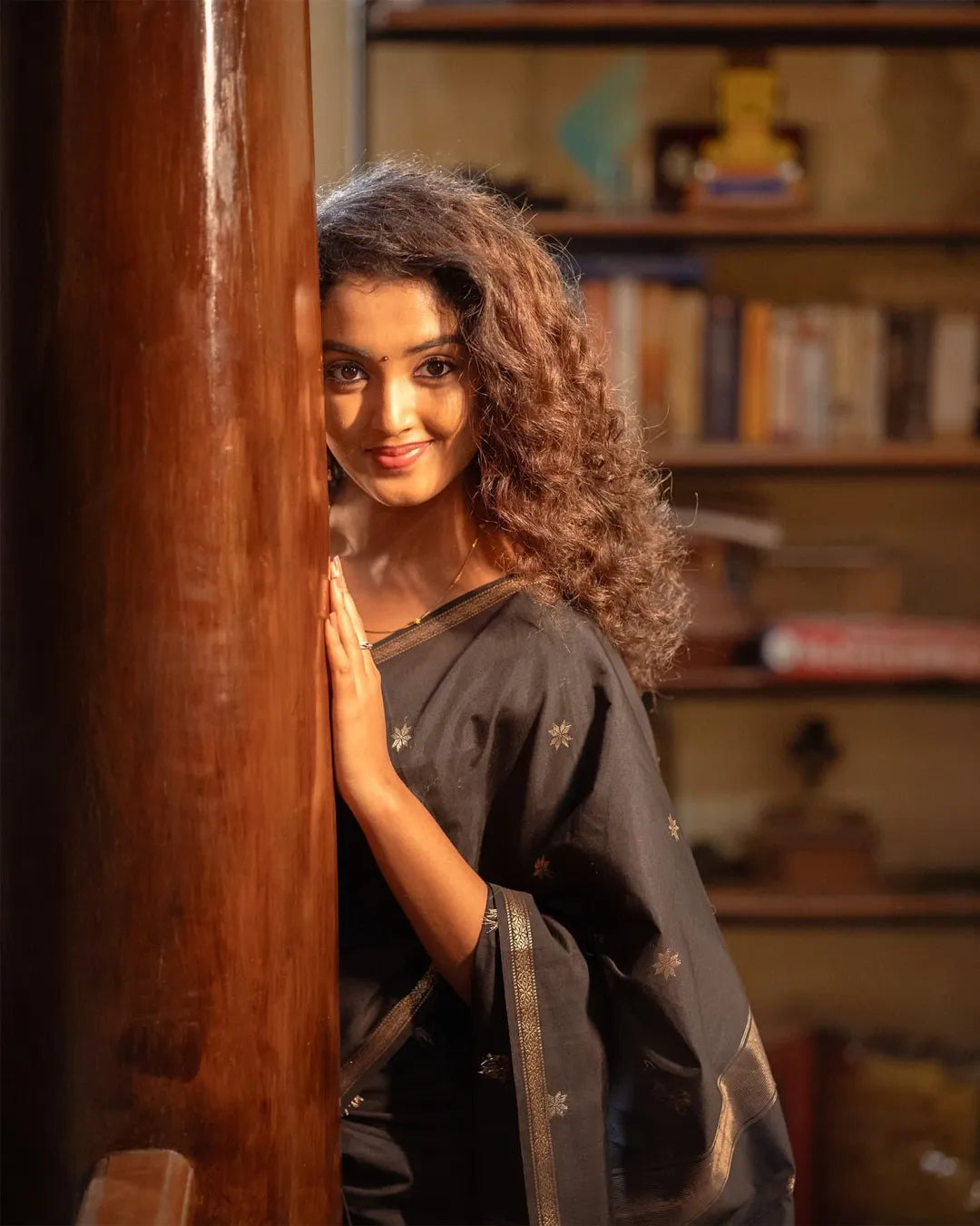 Invaluable Black Cotton Silk Saree With Woebegone Blouse Piece