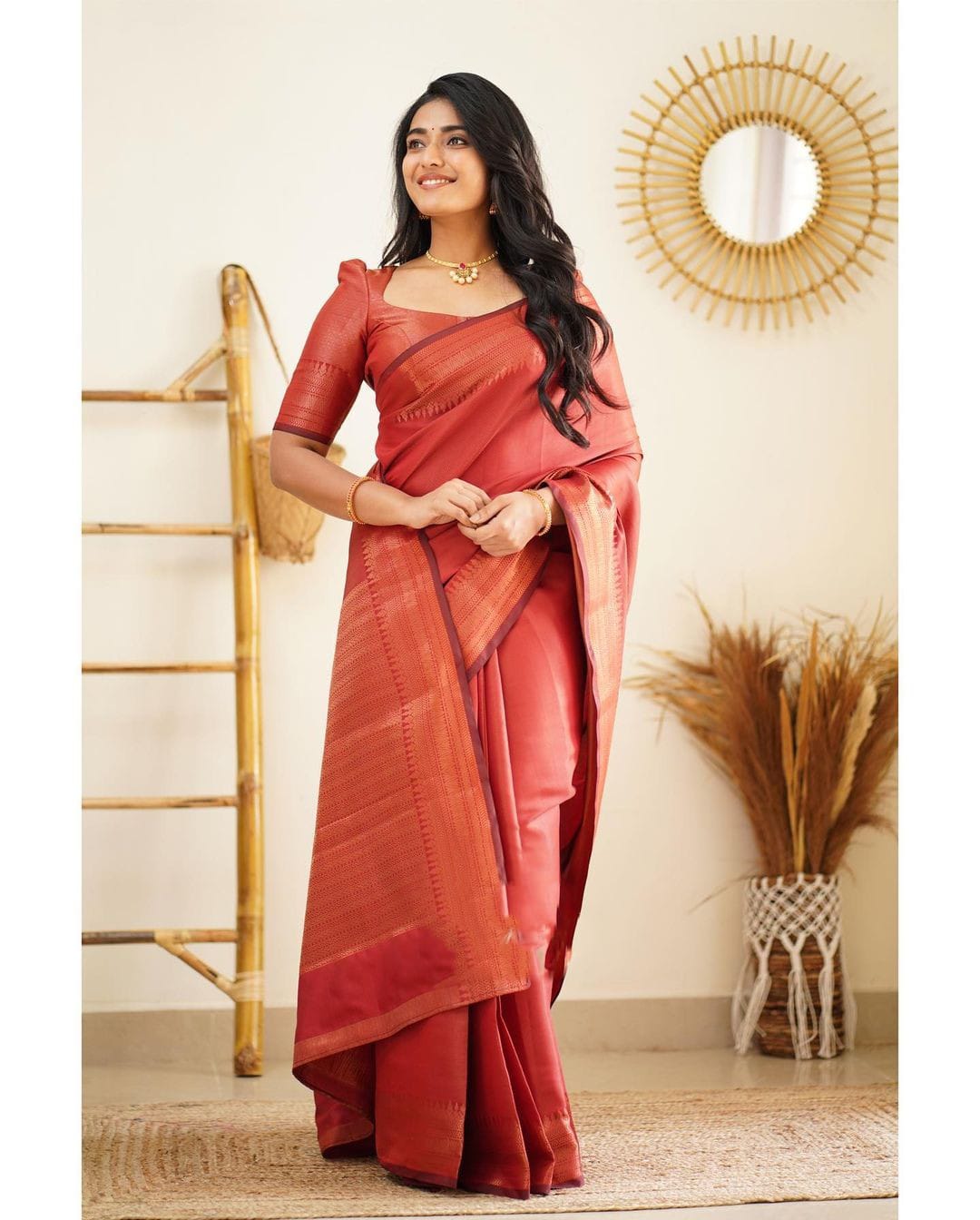 Scrumptious Red Soft Silk Saree With Prodigal Blouse Piece