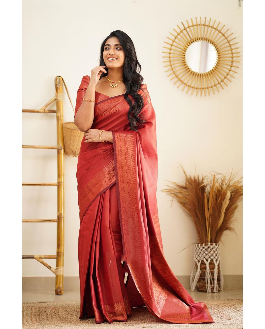 Scrumptious Red Soft Silk Saree With Prodigal Blouse Piece