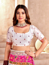 Incredible Off White Nylon Dola Pashmina Saree With Classic Blouse Piece