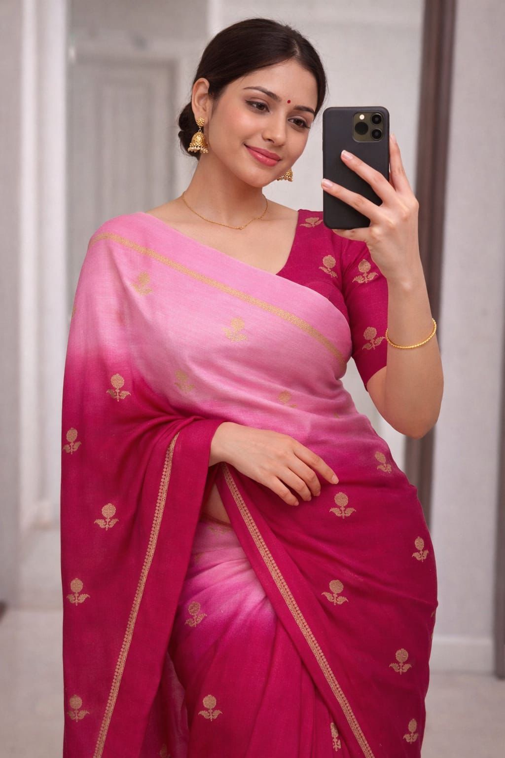 Pleasant Pink Banarasi Khadi Silk Saree With Ailurophile Blouse Piece