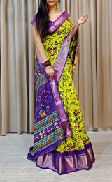 Engrossing Parrot Digital Printed Soft Silk Saree With Hypnotic Blouse Piece