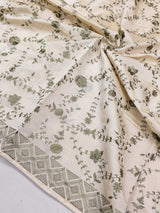 Epiphany Beige Embroidery Work Tussar Silk Saree With Fairytale Blouse Piece