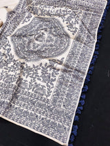 Allure Off White Embroidery Work Tussar Silk Saree With Dissemble Blouse Piece