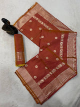 Exquisite Pink Pure Zari Weaving Banarasi Silk Saree With Fugacious Blouse Piece