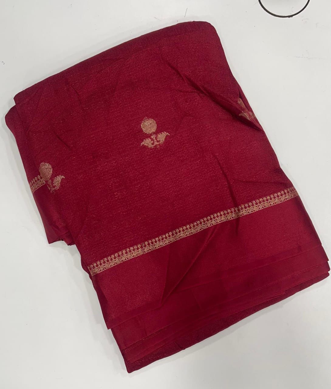 Unequalled Dark Pink Banarasi Khadi Silk Saree With Excellent Blouse Piece