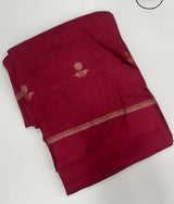 Unequalled Dark Pink Banarasi Khadi Silk Saree With Excellent Blouse Piece