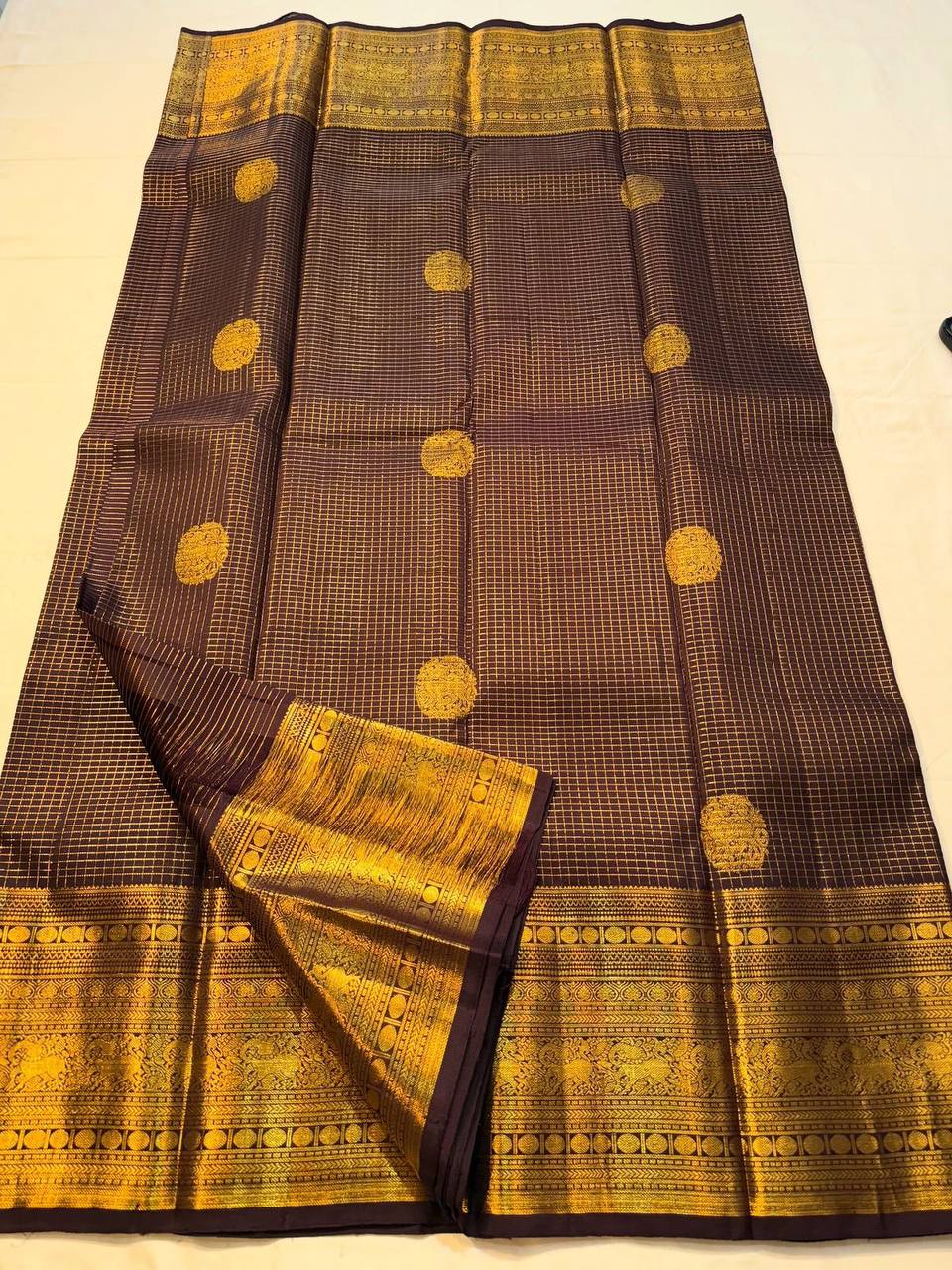 Rhapsodic Brown Soft Silk Saree With Ethereal Blouse Piece