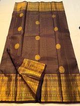 Rhapsodic Brown Soft Silk Saree With Ethereal Blouse Piece
