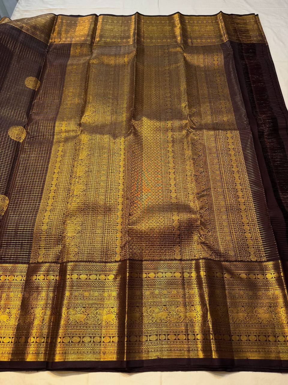 Rhapsodic Brown Soft Silk Saree With Ethereal Blouse Piece