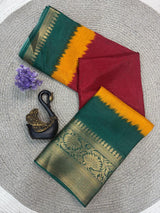 Hypnotic Maroon Banarasi Dola Silk Saree With Eloquence Blouse Piece