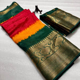 Hypnotic Maroon Banarasi Dola Silk Saree With Eloquence Blouse Piece