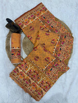 Scintillating Yellow Pashmina Saree With Smart Blouse Piece