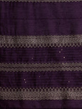 Gerua Purple Yoke Design Silk Blend Straight Suit With Dupatta