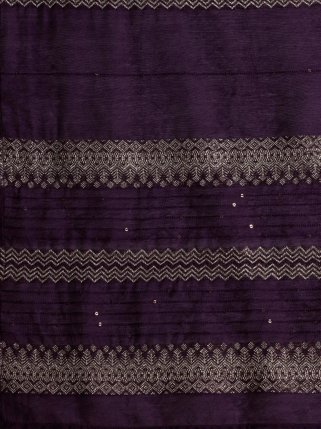 Gerua Purple Yoke Design Silk Blend Straight Suit With Dupatta