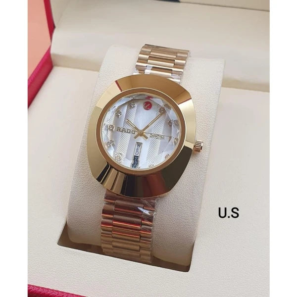 Classy Men’s Rado Watch Stainless Steel White Diamond (SG-223) | Mameraa