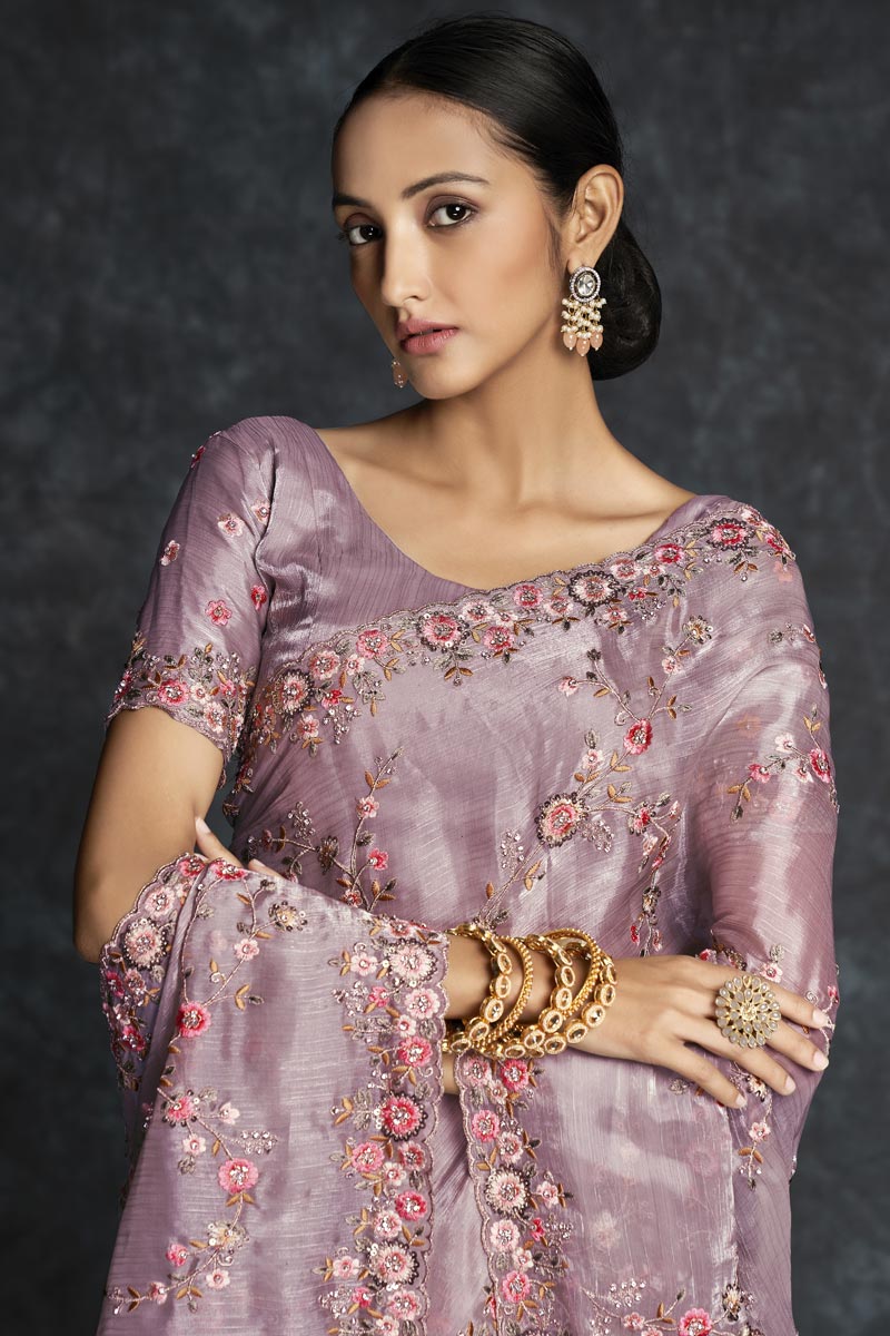 Traditional Pink Saree For Wedding