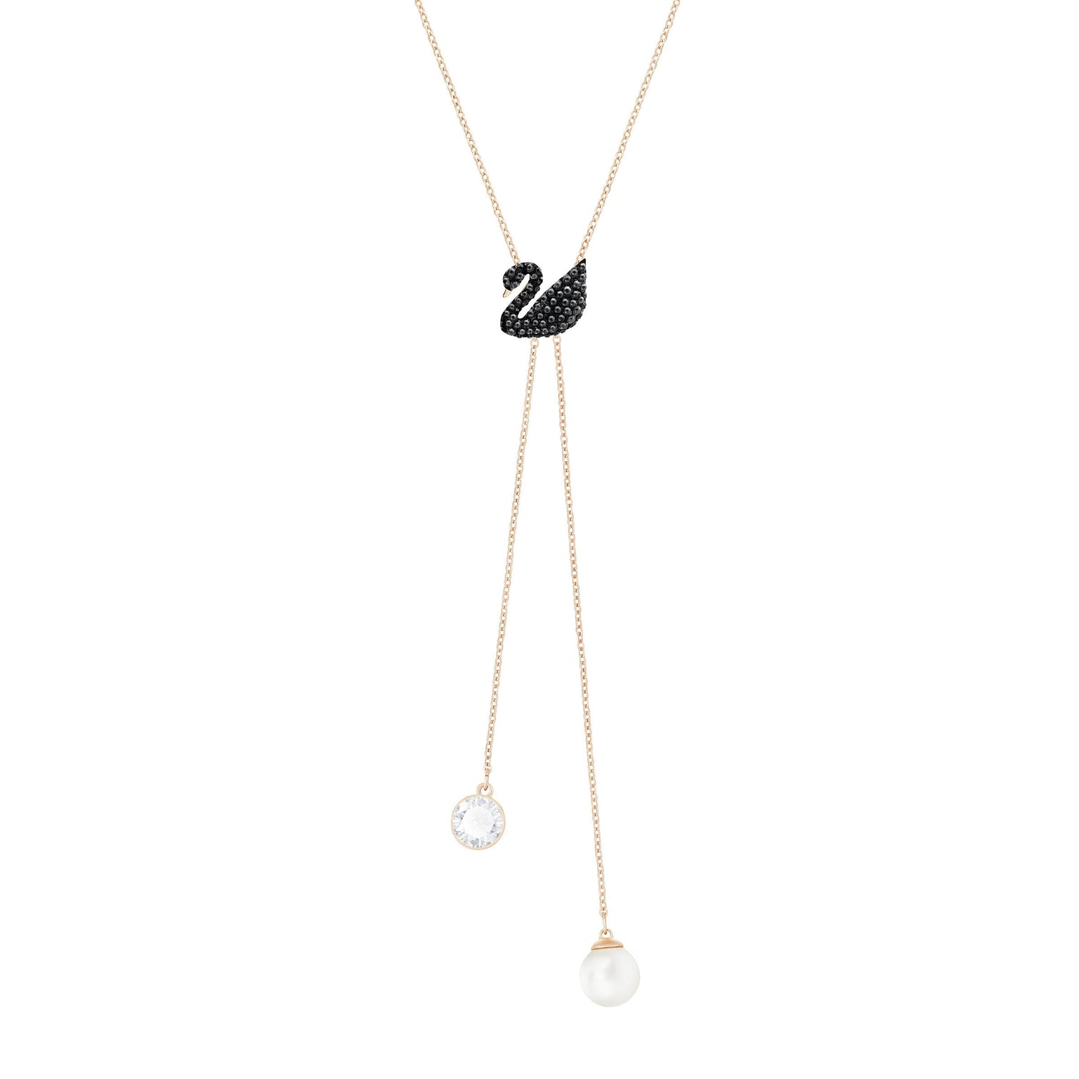 Swarovski Double Y Iconic Swan Necklace Brass Alexandrite Brass Pendant