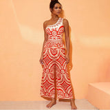 Swimsuit with Tulle Print Printed Pants