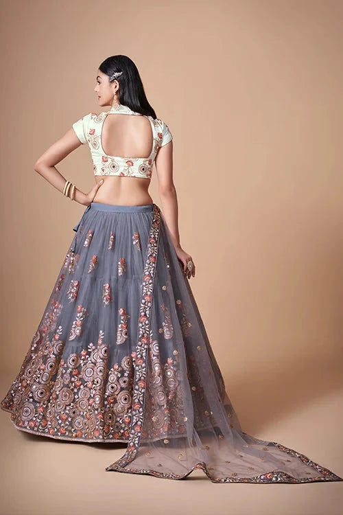 Symphony of Sequins and Embroidery in Lehenga Choli Couture