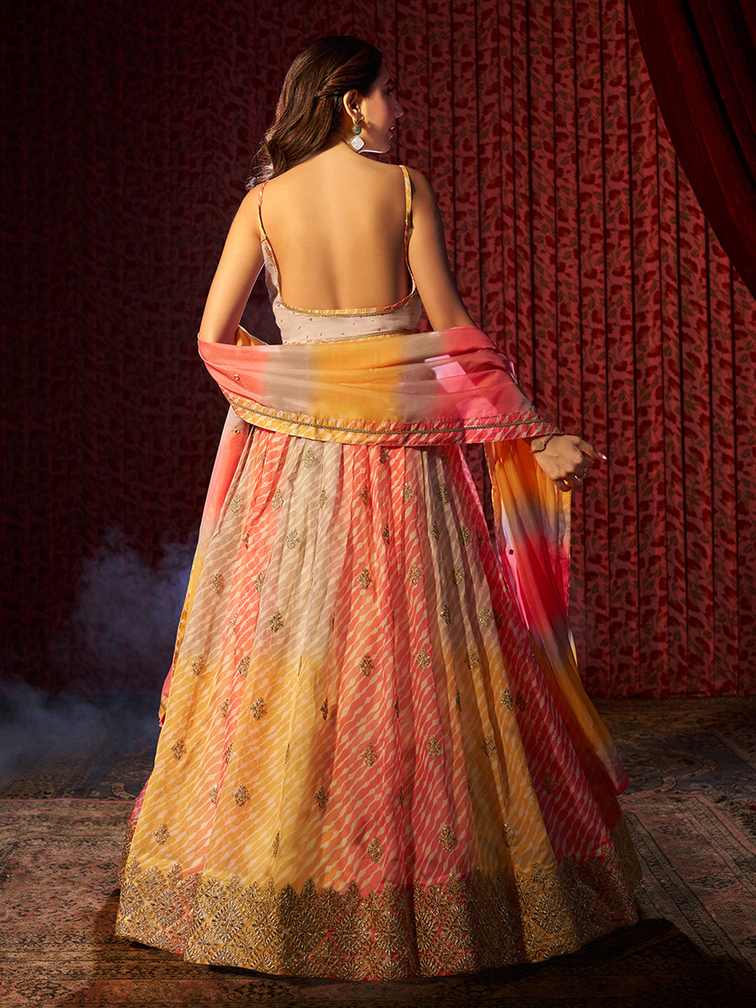 Elegant Multi Printed or Embroidered Organza Lehenga Choli