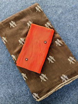Enchanting Brown Banarasi Georgette Silk Saree With Petrichor Blouse Piece