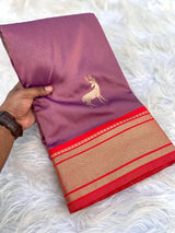 Sumptuous Pink Pure Zari Weaving Banarasi Silk Saree With Smashing Blouse Piece