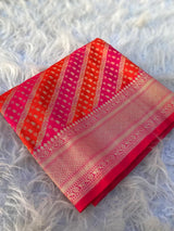 Proficient Pink Soft Banarasi Silk Saree With Fantabulous Blouse Piece