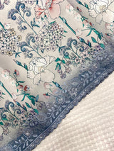 Designer Grey Embroidery Work Tussar Silk Saree With Stylish Blouse Piece