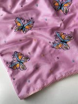 Seraglio Lavender Embroidery Work Kota Silk Saree With Super extravagant Blouse Piece