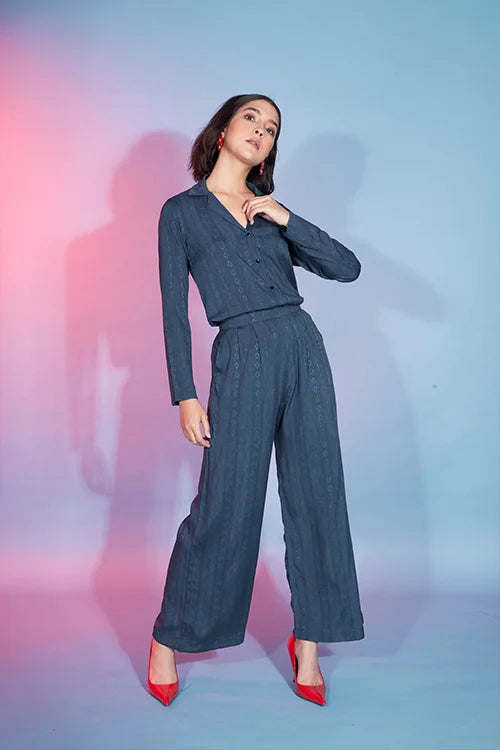 Teal Green Viscose Rayon two Piece Co-ords Set Collection