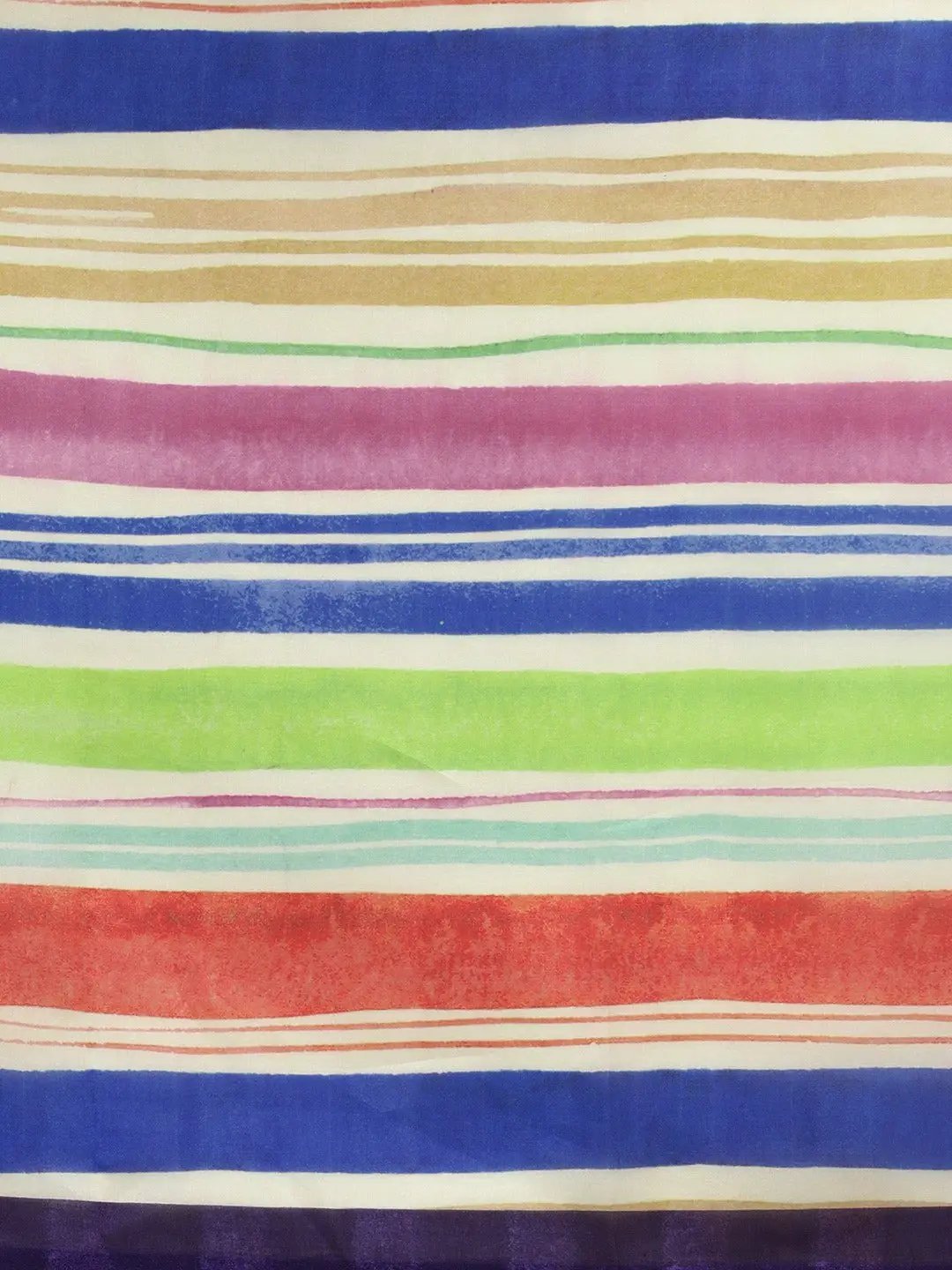 Pure Silk Resham Tassel And Striped Work Saree