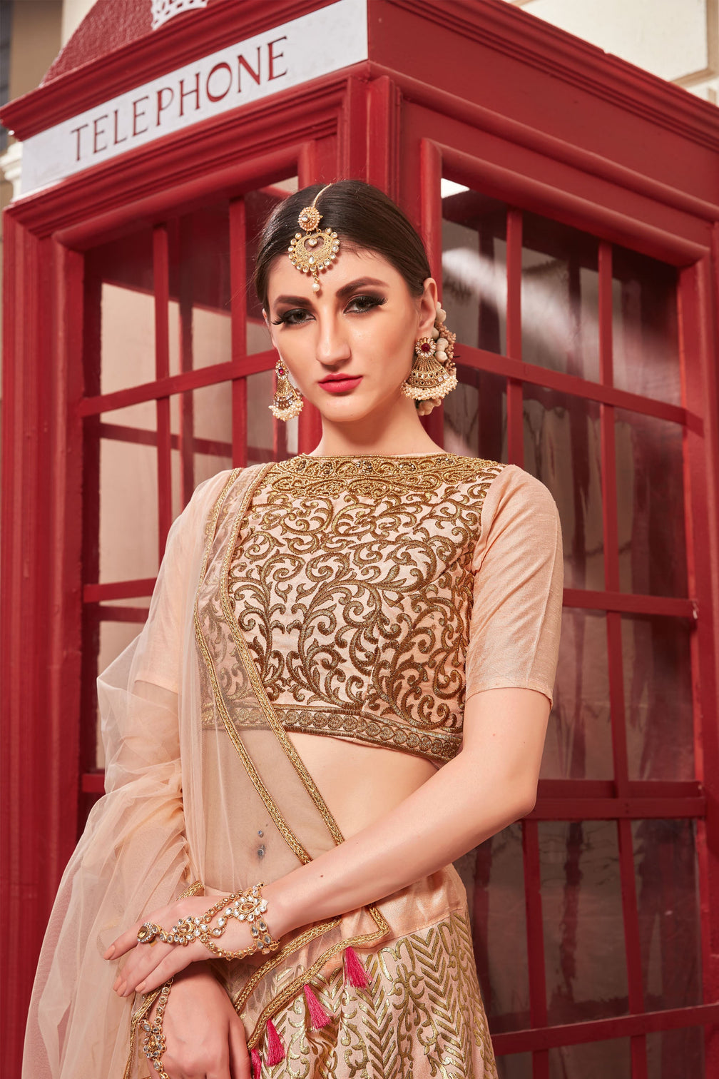 Thai Silk Salmon Pink Color Lehenga Choli With Handwork Blouse For Women Wedding, Party Wear, Ethic Wear, Traditional Wear Chaniya Choli
