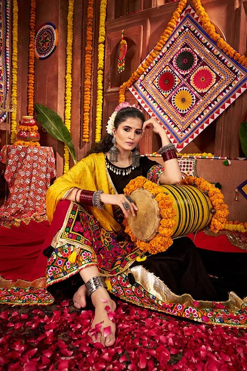 Traditional Navratri Mirror Chaniya Choli for Women