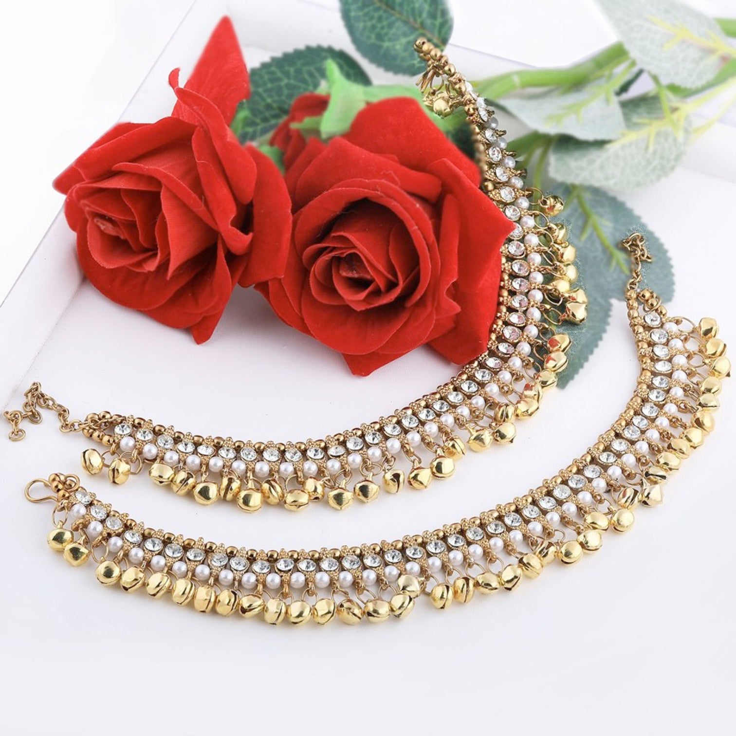 Traditional Heavy Bridal Anklets (Pack of 2)
