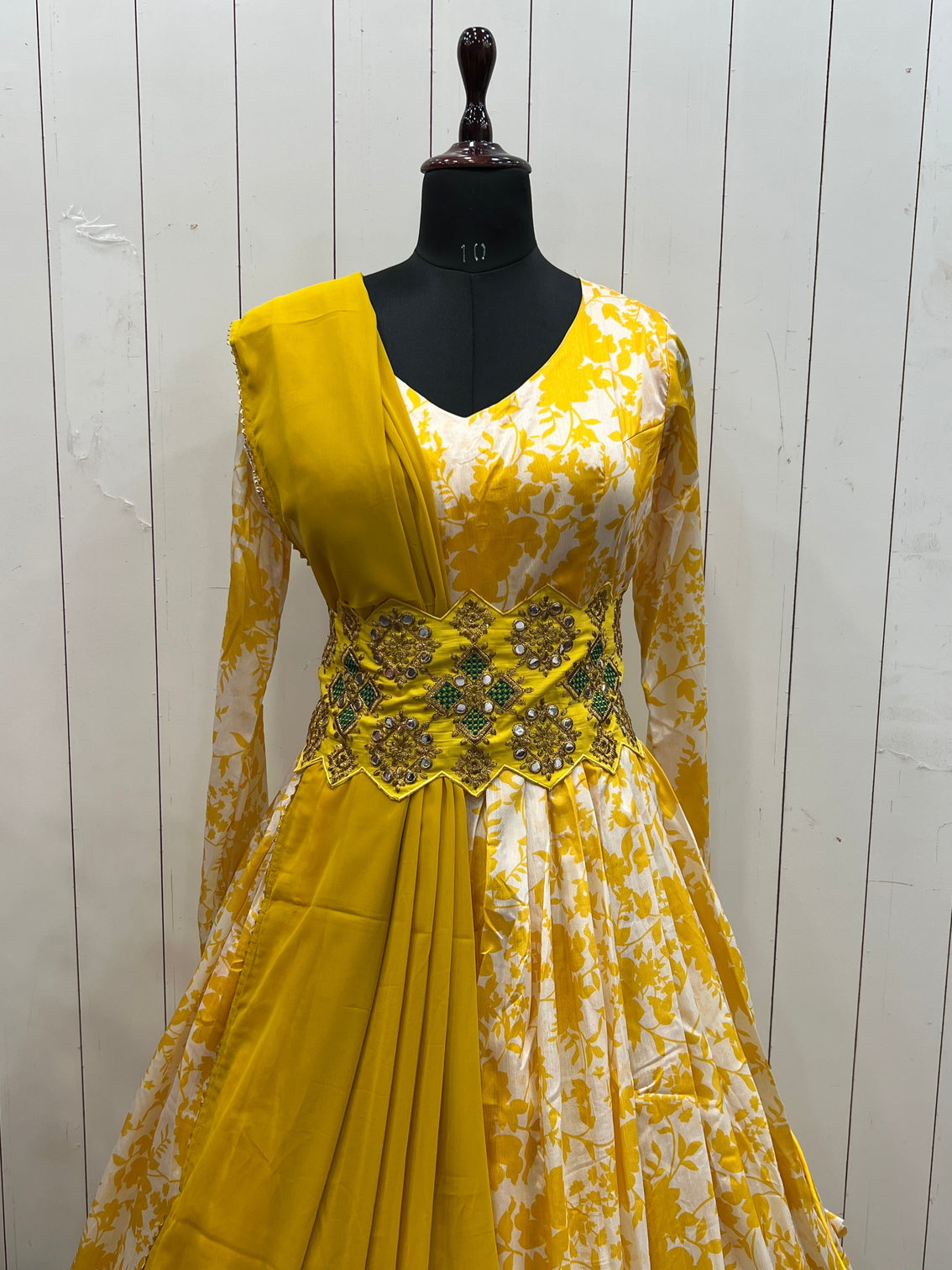 Traditional Yellow Gown For Haldi Ceremony