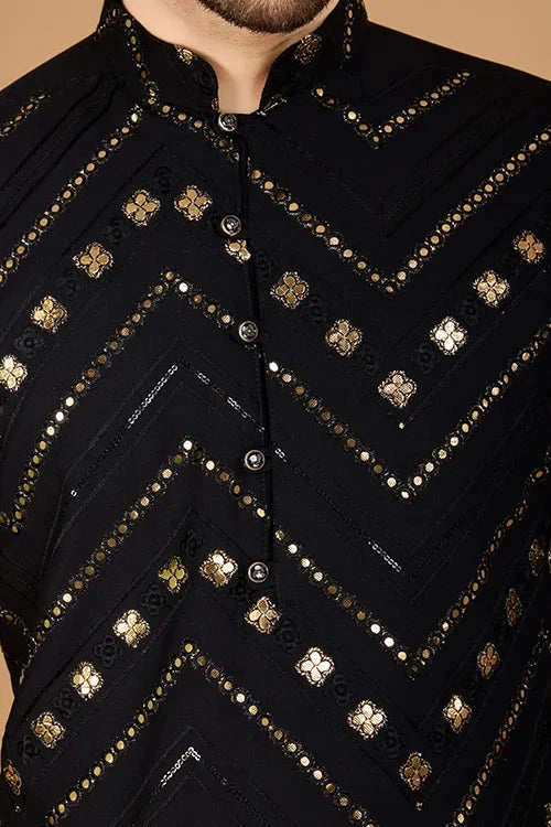 Black Viscose Rayon Men's Kurta  Stylish & Comfortable kurta