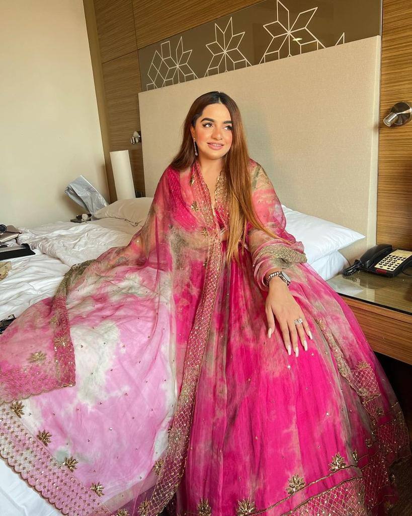 Trendy Pink Color Organza Silk Lehenga Choli