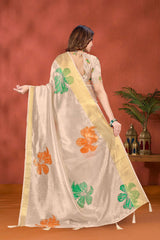 Orange Silk Saree